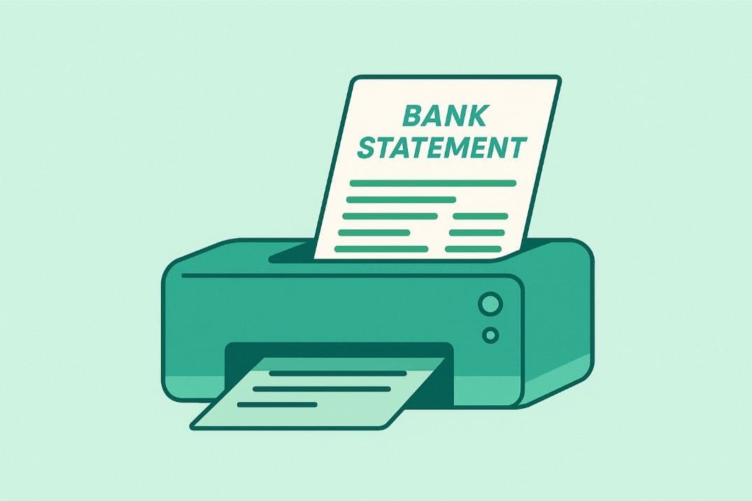How to print a bank statement
