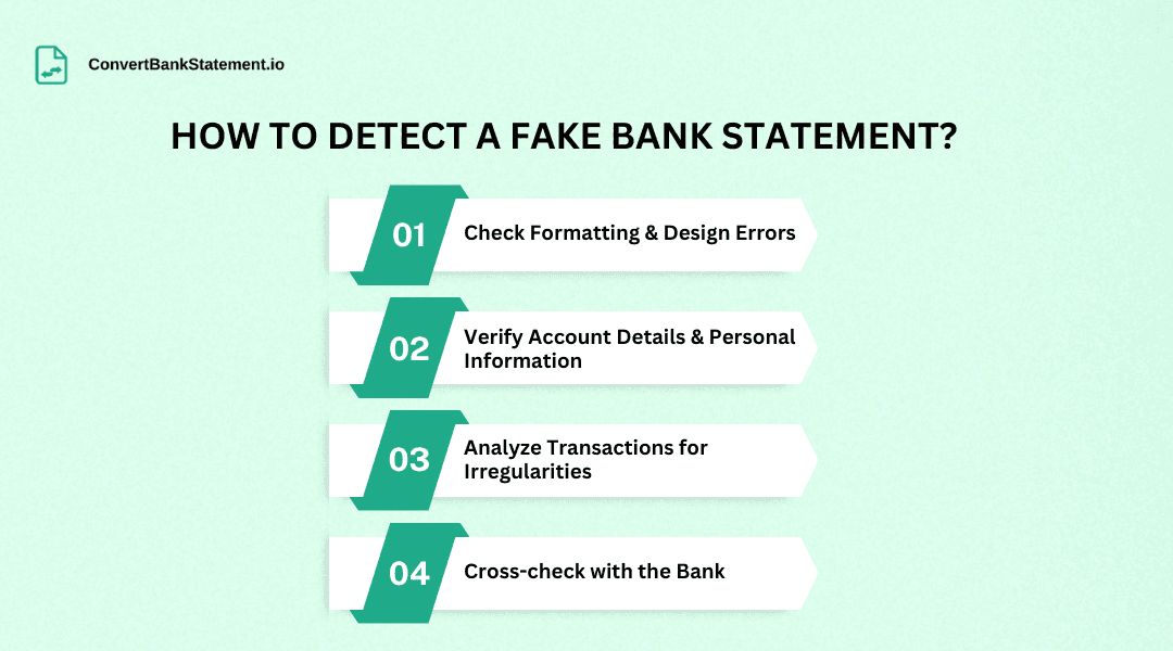 Detect a fake bank statement